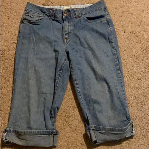 st john's bay denim capris